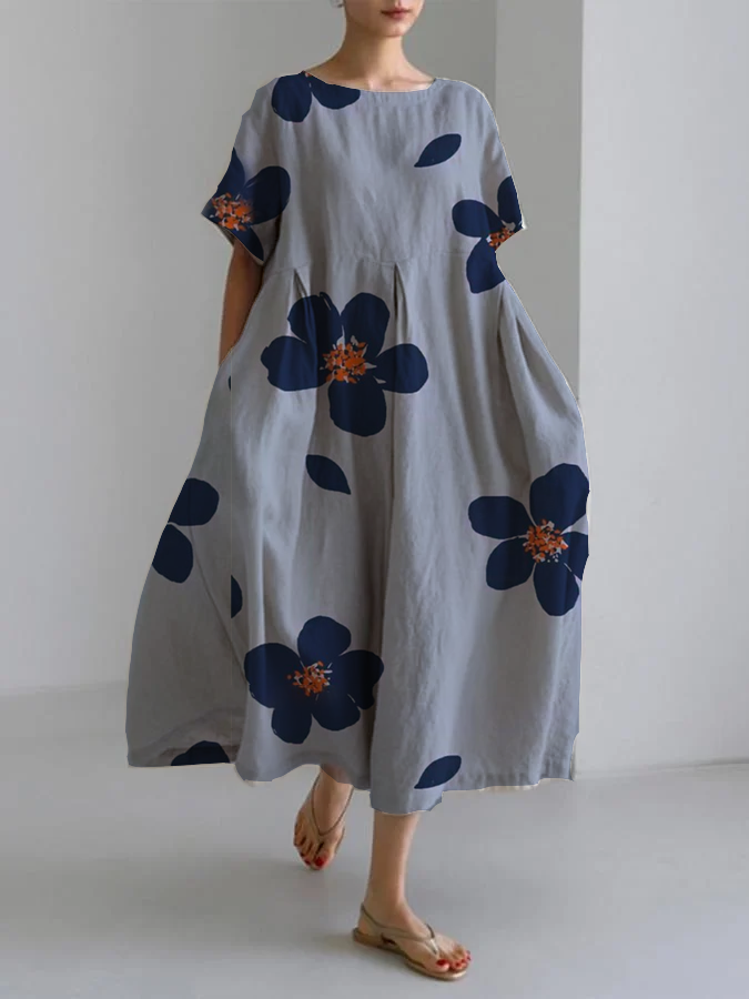 RAPHAËL | Robe longue fleurie à la coupe décontractée et aux détails élégants pour les journées chics