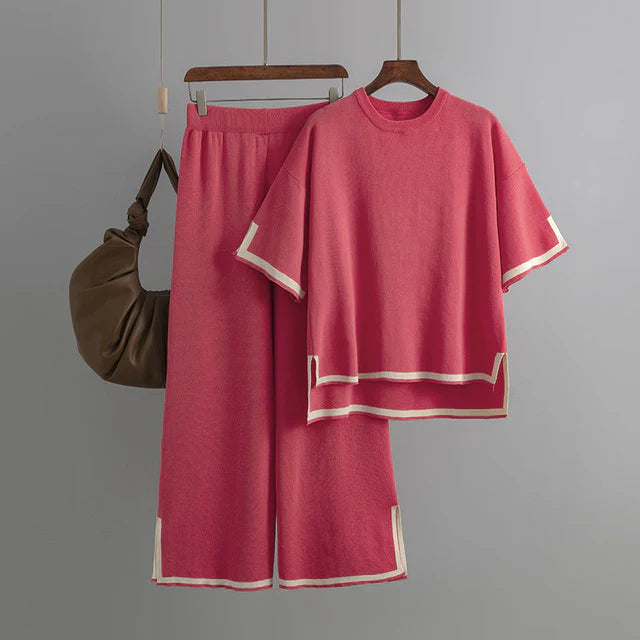 Aroha | Tenue coréenne deux pièces en matière légère, extensible et douce