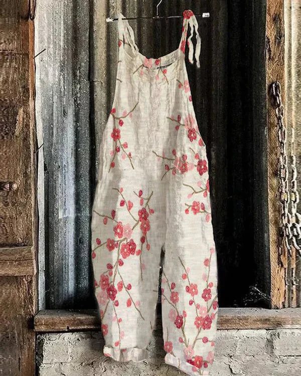 Tuta retrò giapponese in arte Plum Blossom
