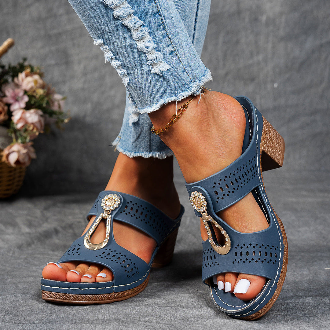 Nicoleta – Sandale orthopédique avec strass