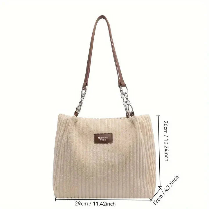 Amanda™ - Shopper En Velours Côtelé