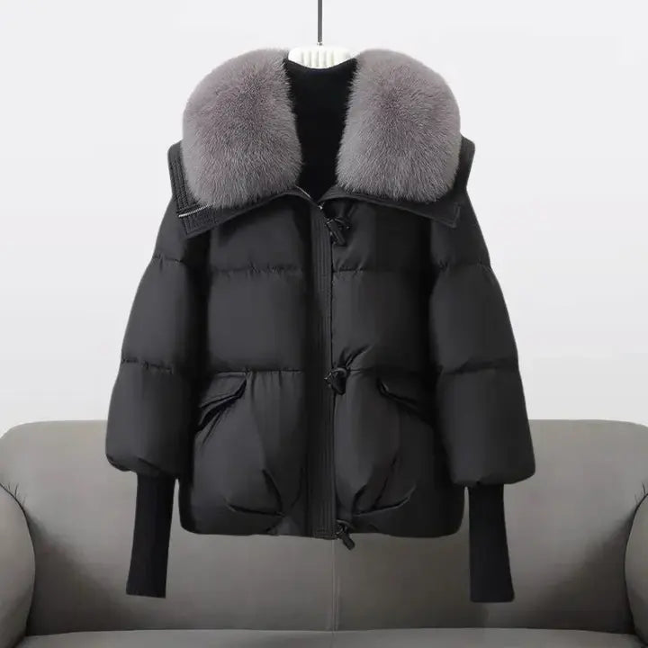 CHRISTINA® - Veste d'hiver avec col en fourrure luxueuse