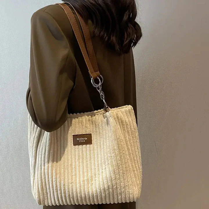 Amanda™ - Shopper En Velours Côtelé