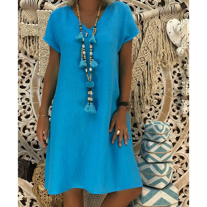 Lila – Robe Décontractée à Col en V