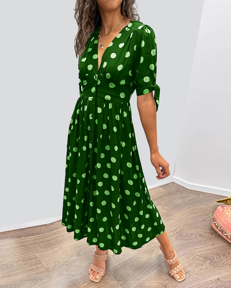 Jaelina – Robe Élégante à Col en V