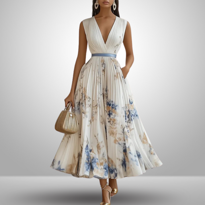 Isabella™ | Robe longue élégante à imprimé aquarelle