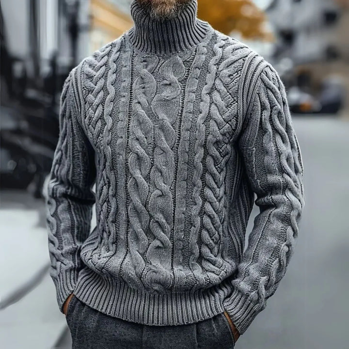 Adriano - Pull En Maille Torsadée Vintage