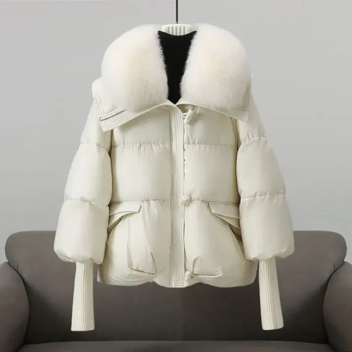 CHRISTINA® - Veste d'hiver avec col en fourrure luxueuse