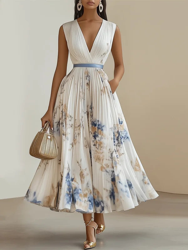 Isabella™ | Robe longue élégante à imprimé aquarelle