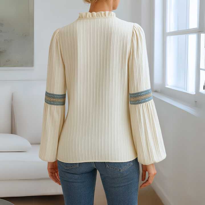 Petra™ | Blouse en Dentelle à Col en V