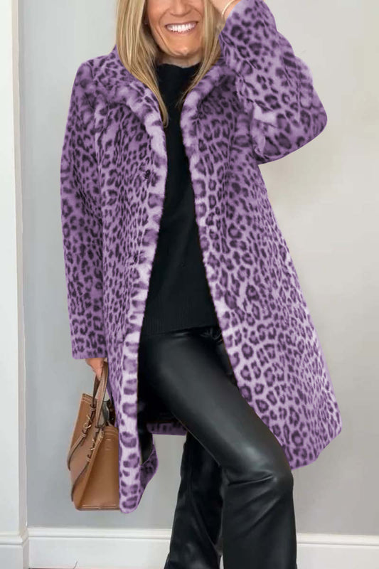 Elsa - Manteau imprimé léopard