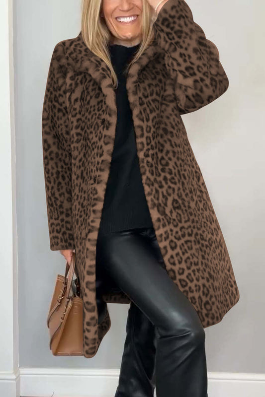 Elsa - Manteau imprimé léopard