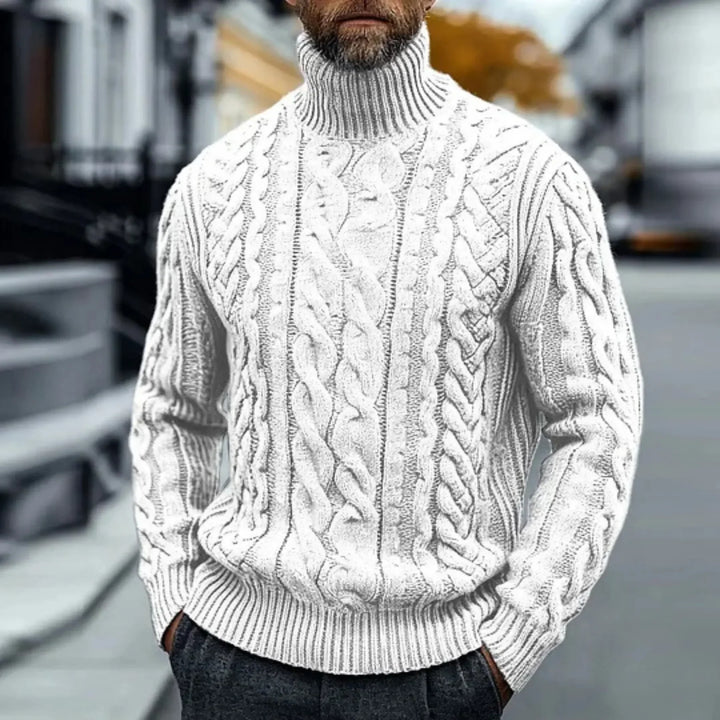 Adriano - Pull En Maille Torsadée Vintage