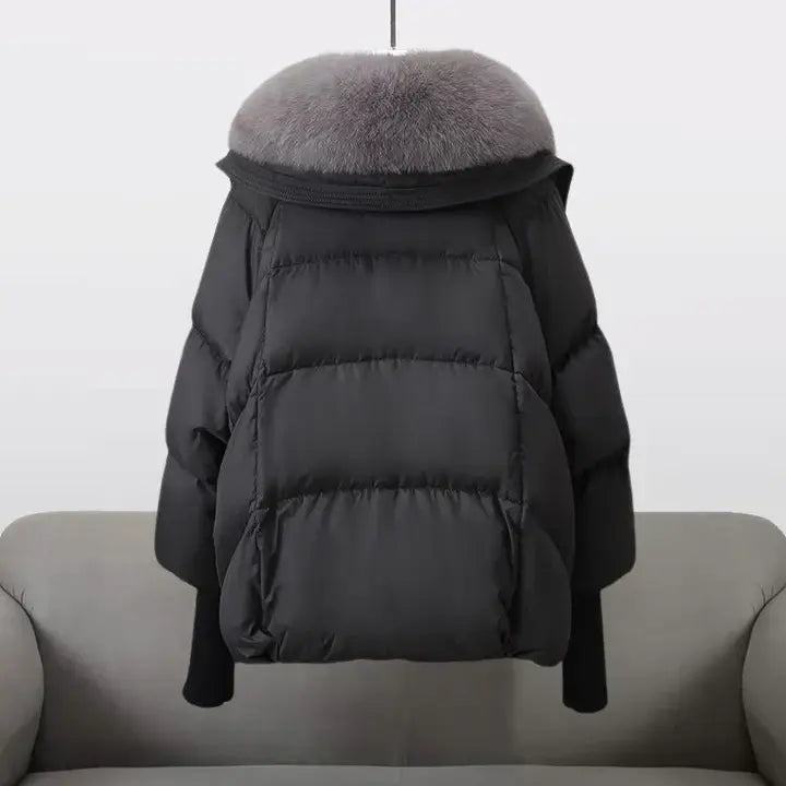 CHRISTINA® - Veste d'hiver avec col en fourrure luxueuse