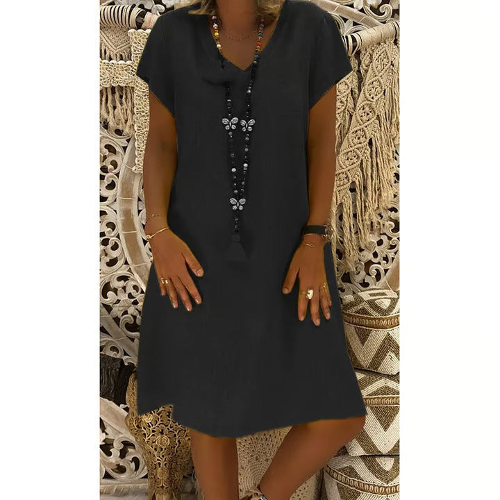 Lila – Robe Décontractée à Col en V