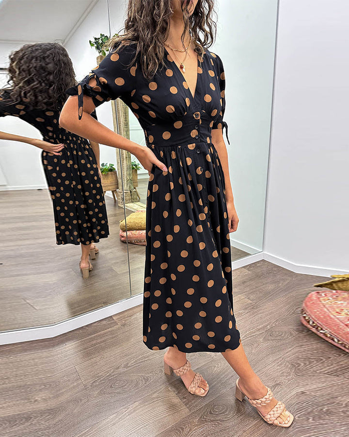 Jaelina – Robe Élégante à Col en V