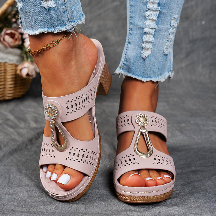 Nicoleta – Sandale orthopédique avec strass