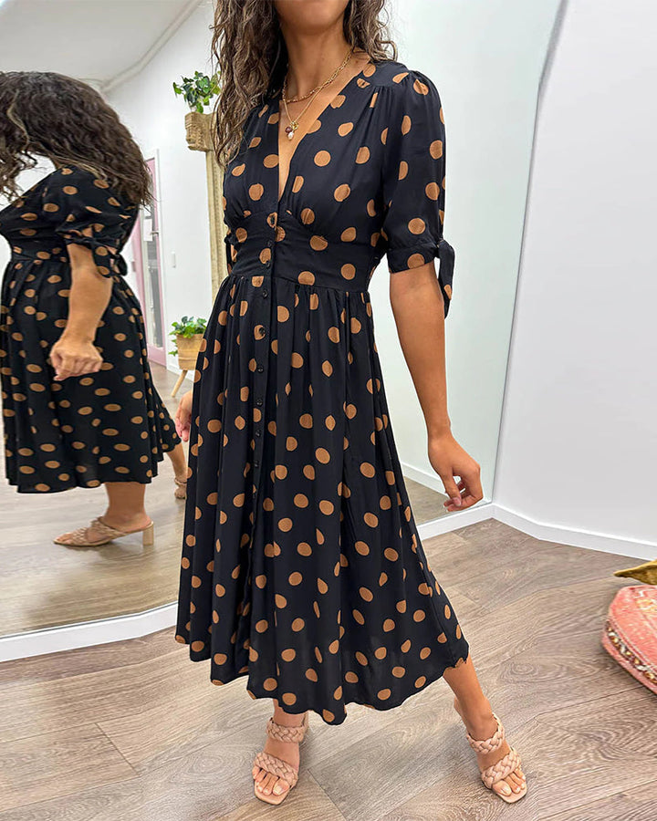 Jaelina – Robe Élégante à Col en V