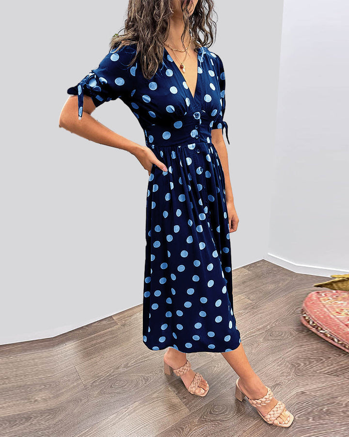 Jaelina – Robe Élégante à Col en V