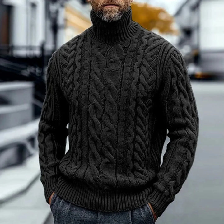Adriano - Pull En Maille Torsadée Vintage