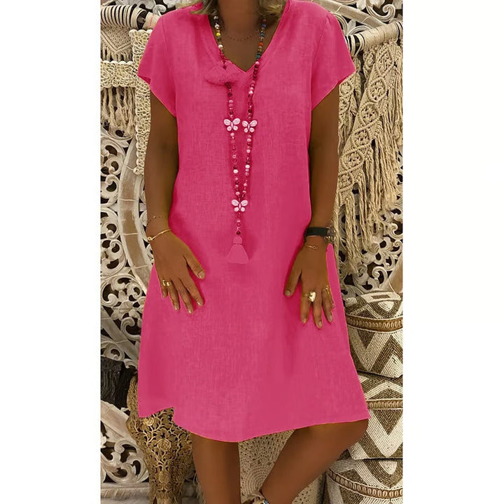 Lila – Robe Décontractée à Col en V