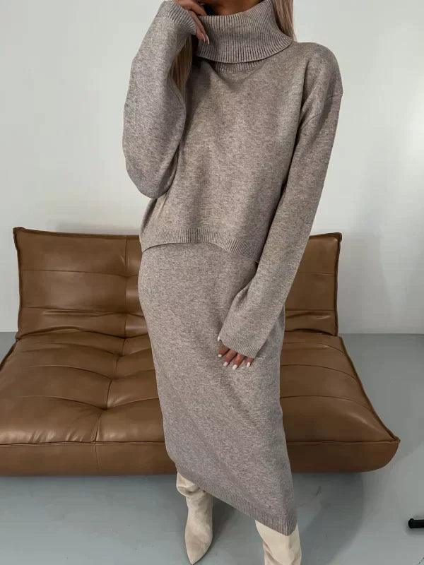 Joana | Robe avec col roulé assorti