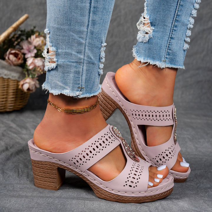 Nicoleta – Sandale orthopédique avec strass