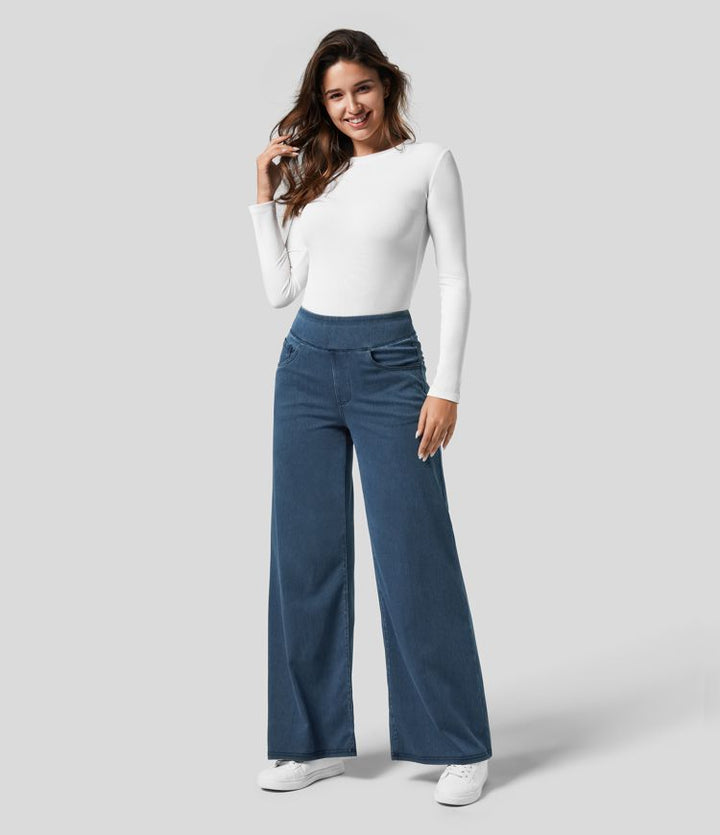 Evie | Pantalon confortable à taille haute et élastique
