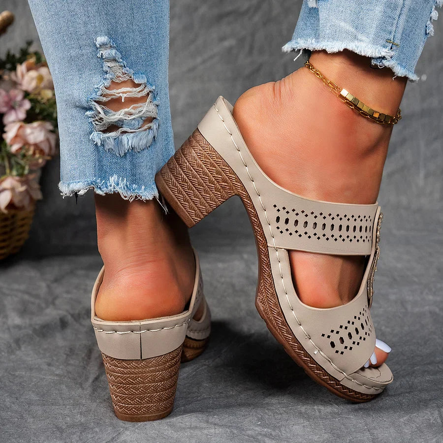 Nicoleta – Sandale orthopédique avec strass