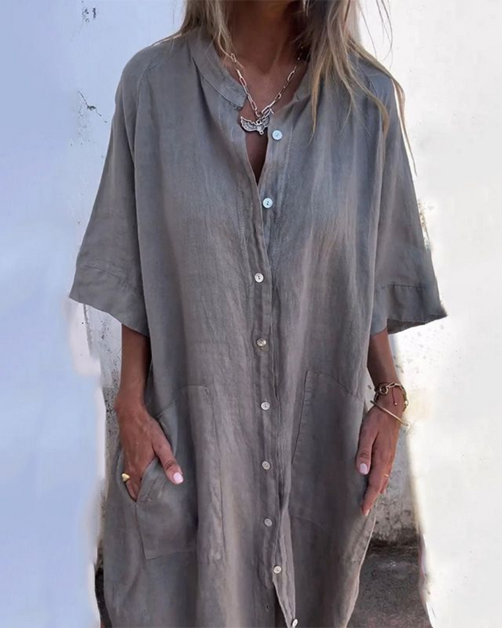 Melanie™ | Robe-Chemise Décontractée Style Ibiza Longueur Cheville