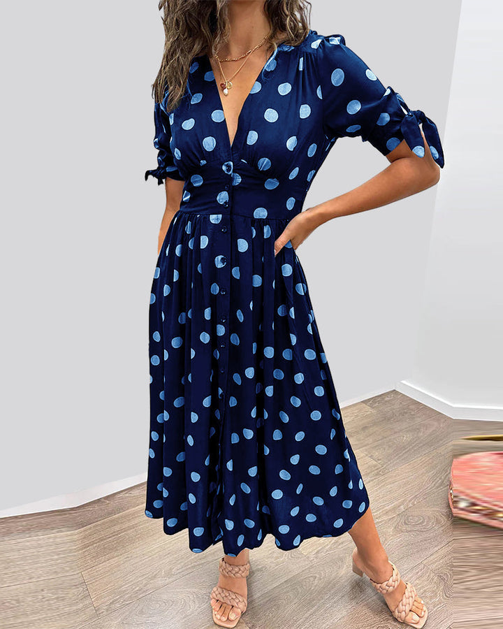 Jaelina – Robe Élégante à Col en V