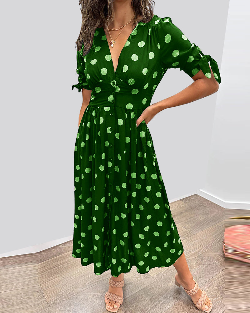 Jaelina – Robe Élégante à Col en V