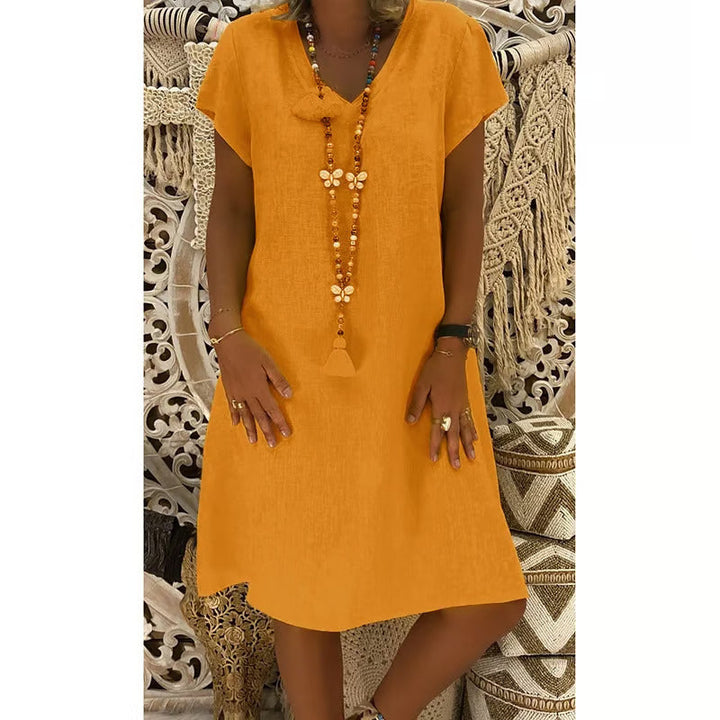 Lila – Robe Décontractée à Col en V