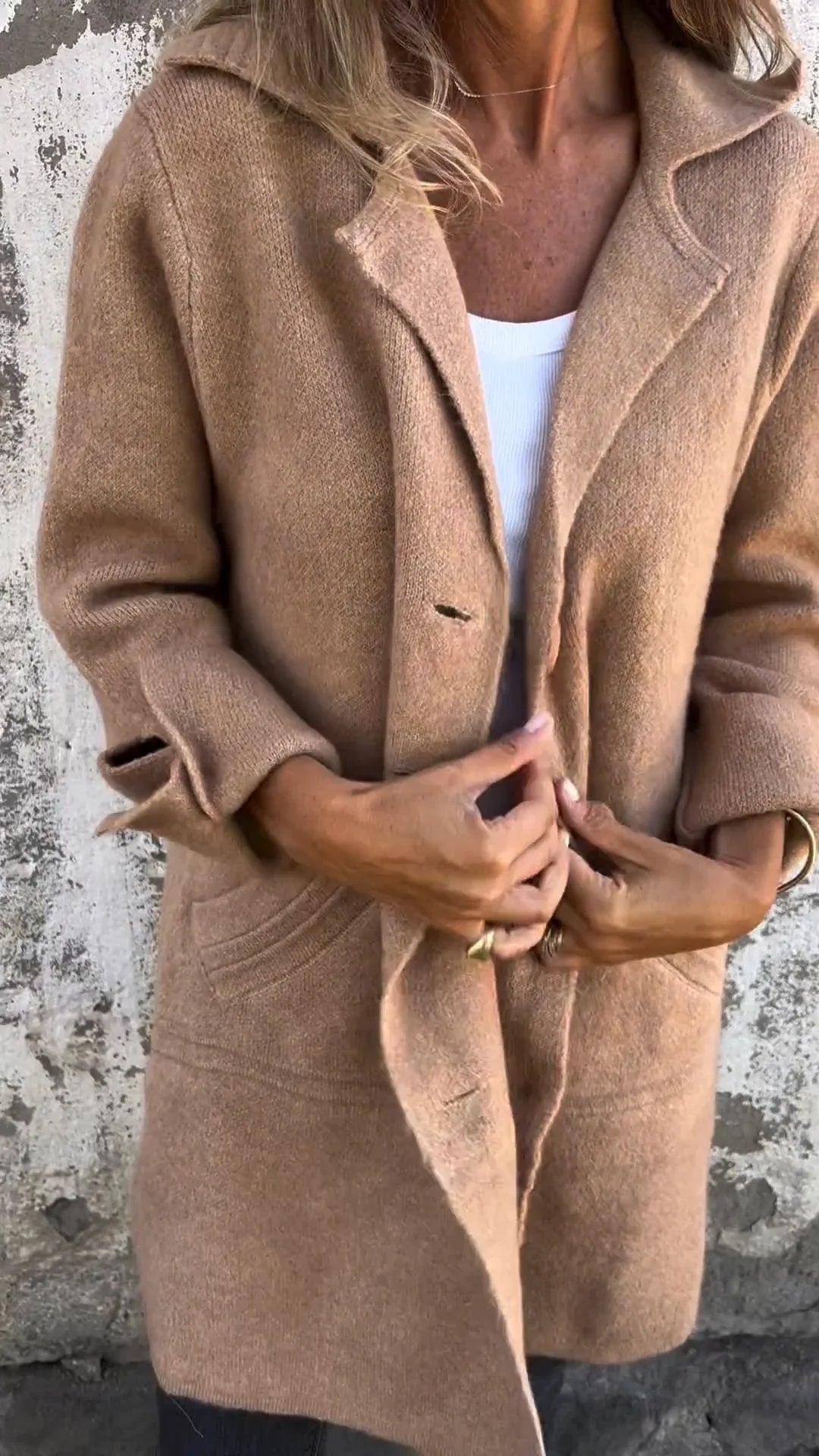 Isabella - Manteau long décontracté avec revers