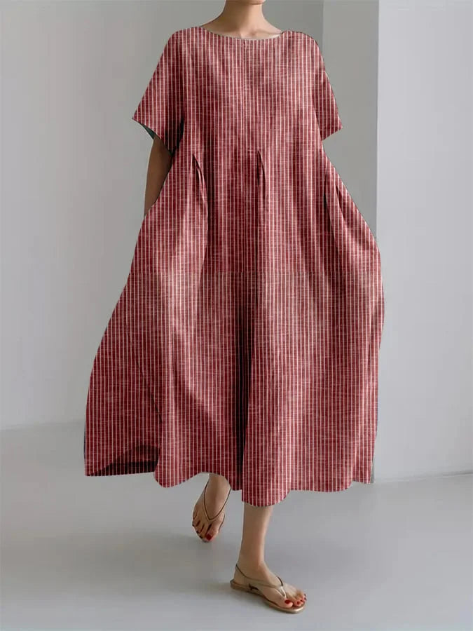 BIANCA | Robe Longue Décontractée Avec Coupe Confortable Et Style Rétro Pour Tous Les Jours