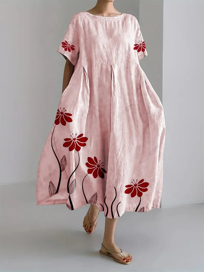 SABRINA | Robe longue florale d'une élégance naturelle et d'un confort maximal pour tous les moments informels