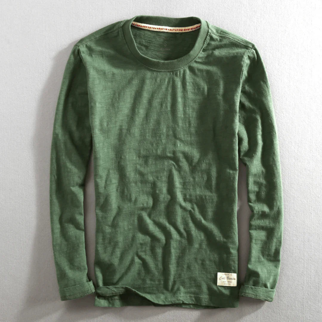 Chemise à manches longues en coton Heritage