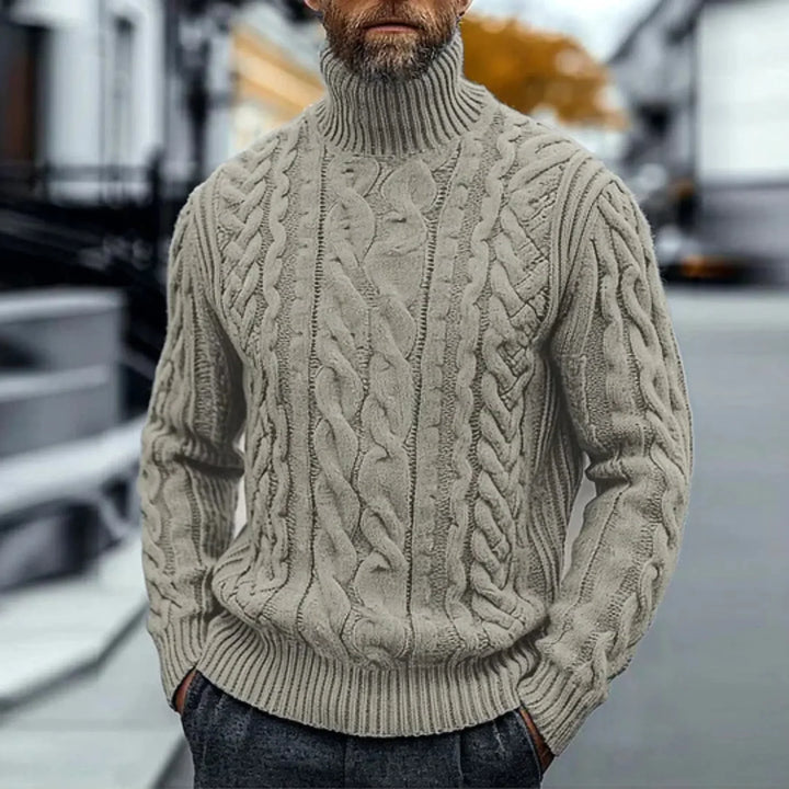 Adriano - Pull En Maille Torsadée Vintage