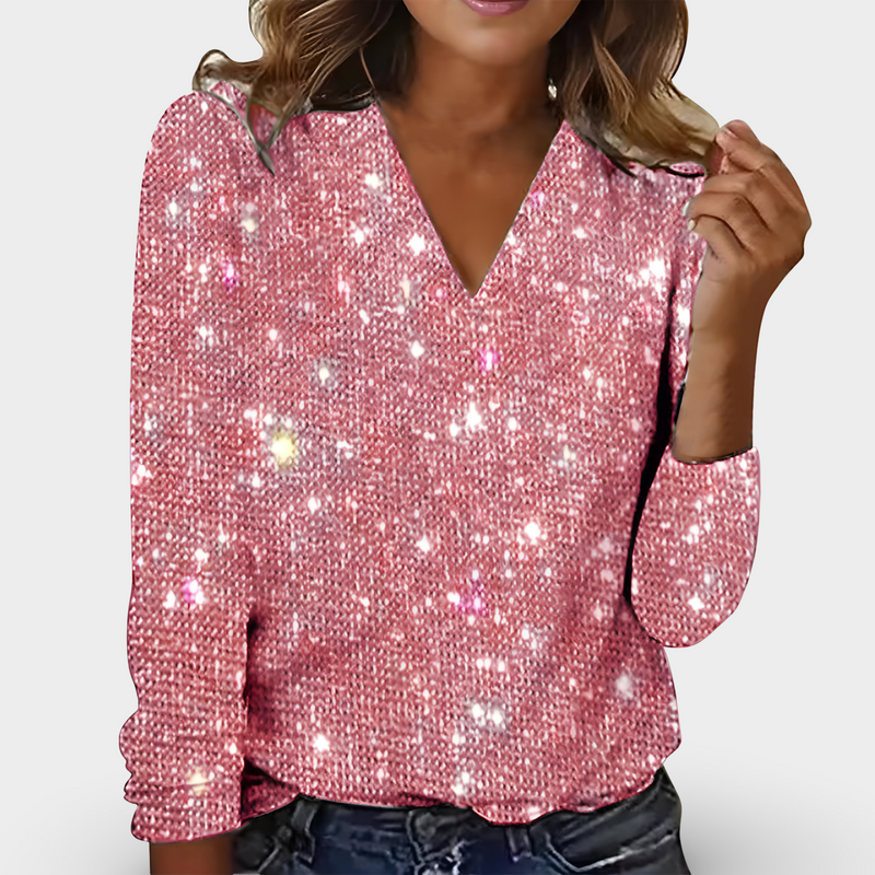 Victoria™ - Chemisier à col V et diamants