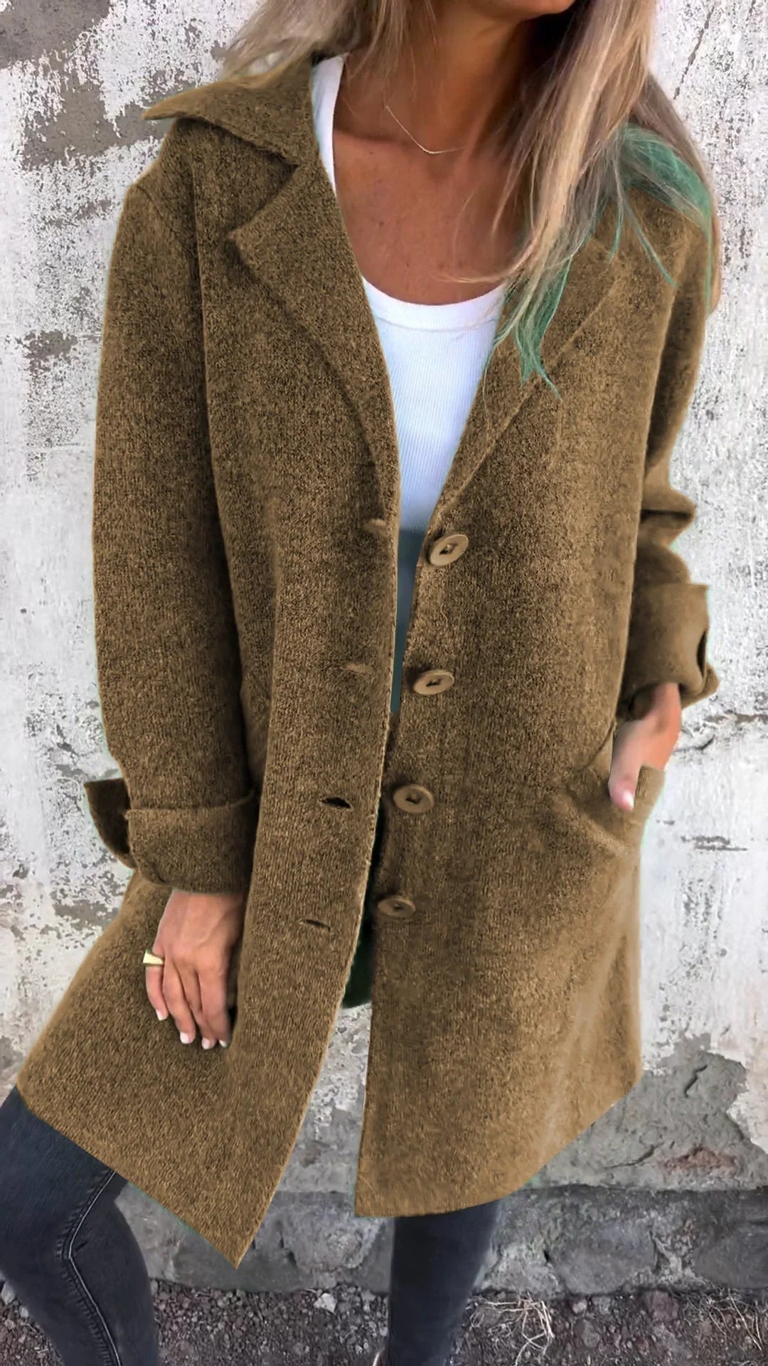 Isabella - Manteau long décontracté avec revers