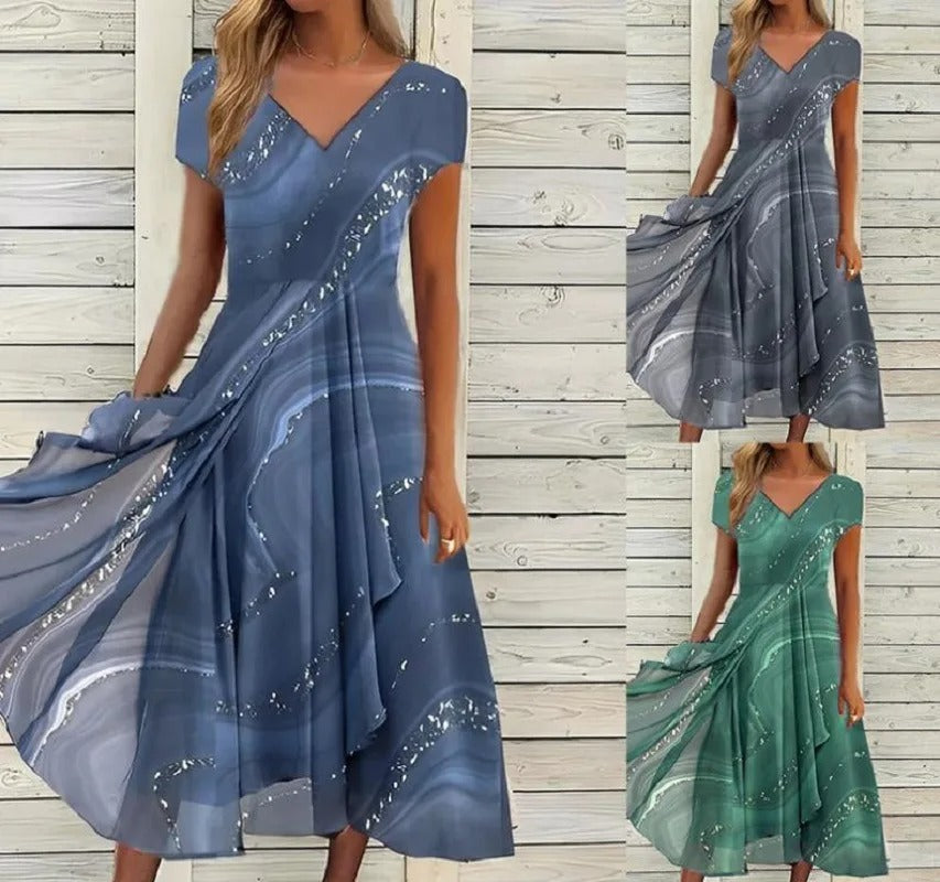 Ayana – Robe Midi à Col en V