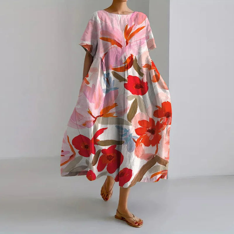 VALENTINE | Robe fleurie d'été avec une coupe flatteuse et une liberté de mouvement