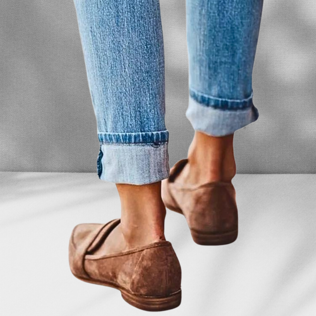 MALINA™ | Mocassins en daim à bout pointu