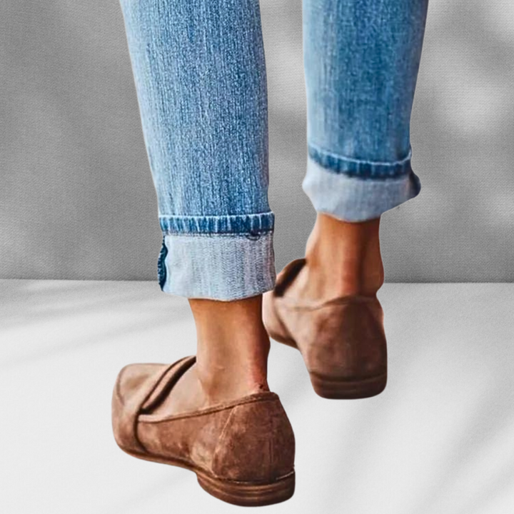 MALINA™ | Mocassins en daim à bout pointu
