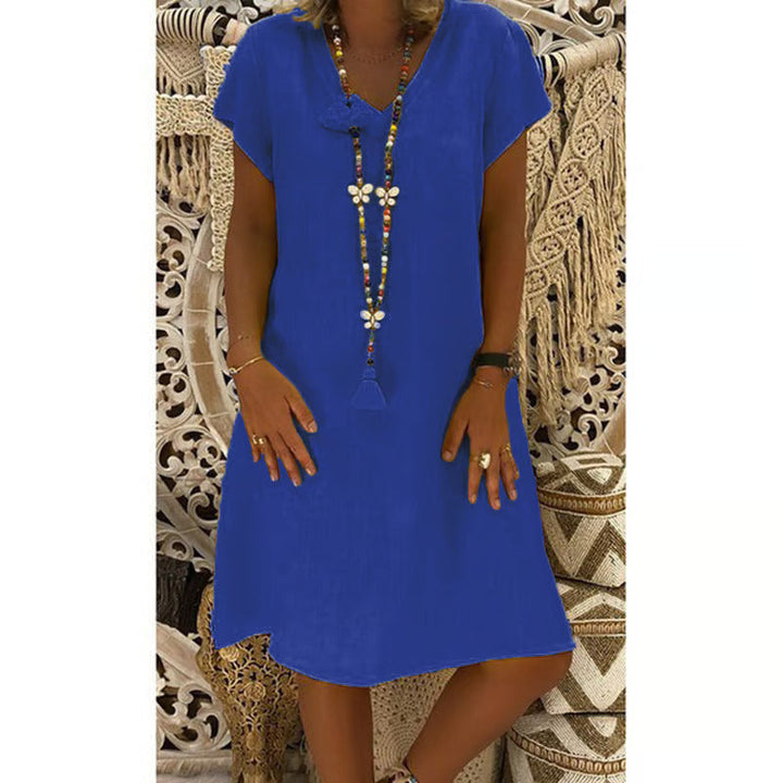 Lila – Robe Décontractée à Col en V