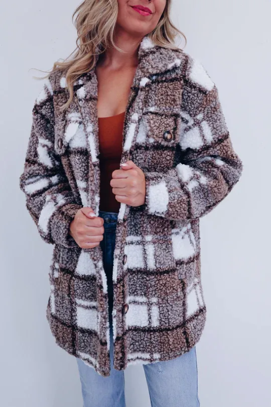 Giovana™ - Veste polaire à carreaux