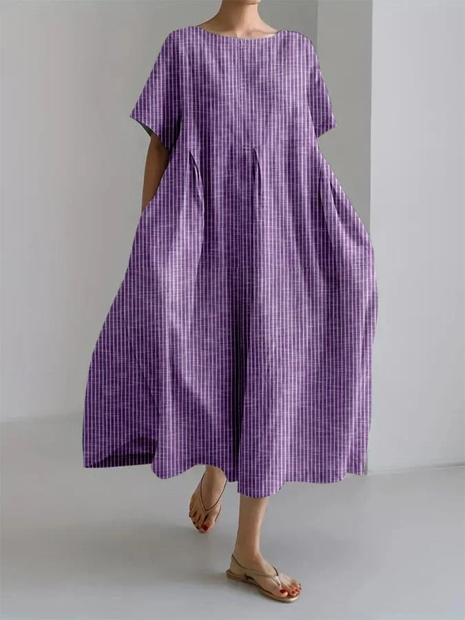 BIANCA | Robe Longue Décontractée Avec Coupe Confortable Et Style Rétro Pour Tous Les Jours