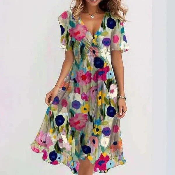 Priscilla | Robe élégante à manches courtes