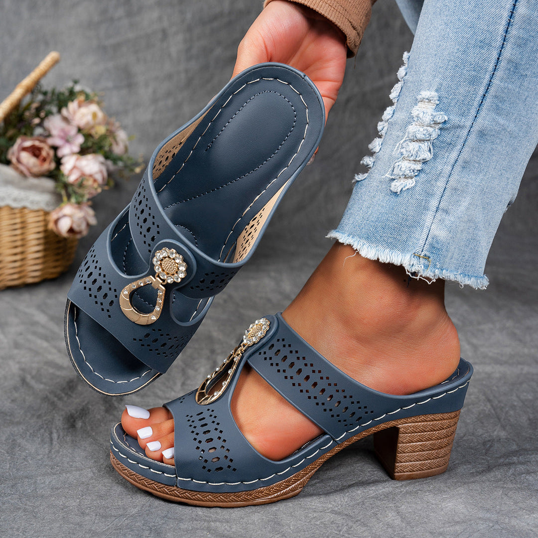 Nicoleta – Sandale orthopédique avec strass