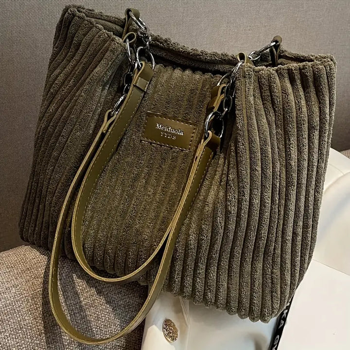 Amanda™ - Shopper En Velours Côtelé